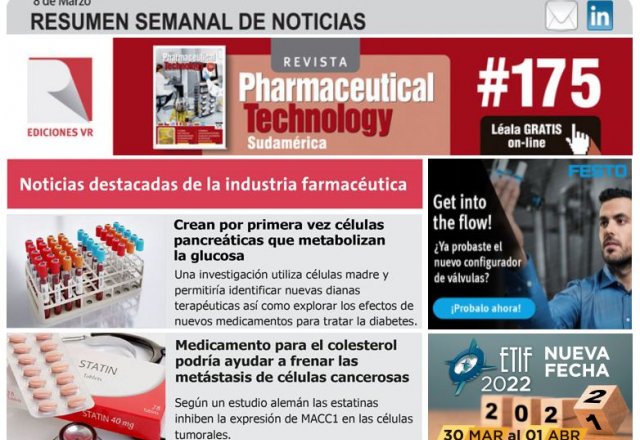 NOVEDADES EN LA INDUSTRIA FARMACEUTICA - EDICIONES VR