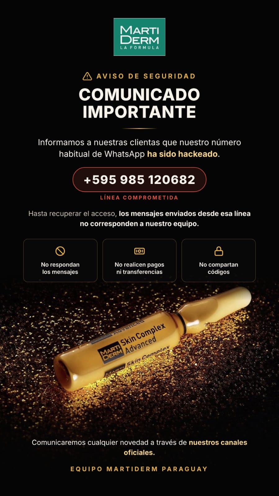 Información importante