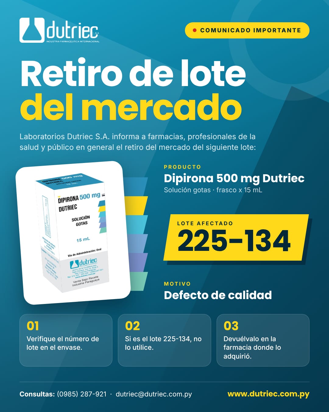 Información importante